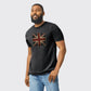 UK Flag Fashion T-Shirt, Contemporary Union Jack Graphic with Cool Casual Vibe, Stylish Everyday Wardrobe Essential M8442