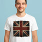 UK Flag Fashion T-Shirt, Contemporary Union Jack Graphic with Cool Casual Vibe, Stylish Everyday Wardrobe Essential M8442