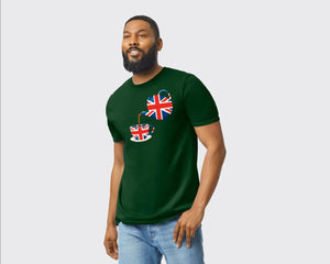 Union Jack Graphic Tee, Trendy UK Flag Design with Bold Details, Modern Casual T-Shirt for Stylish Outfits M8444