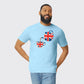 Union Jack Graphic Tee, Trendy UK Flag Design with Bold Details, Modern Casual T-Shirt for Stylish Outfits M8444