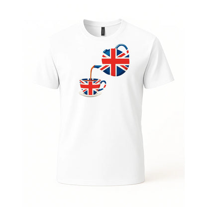 Union Jack Graphic Tee, Trendy UK Flag Design with Bold Details, Modern Casual T-Shirt for Stylish Outfits M8444