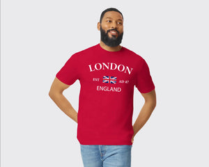 UK Flag Print T-Shirt, Stylish Union Jack Inspired Graphic with Modern Look, Casual Everyday Wear for Effortless Style M8445