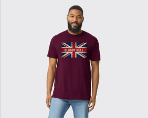 Union Jack T-Shirt, Contemporary UK Flag Print with Stylish Graphic Elements, Comfortable Casual Outfit M8447