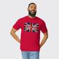 Union Jack T-Shirt, Contemporary UK Flag Print with Stylish Graphic Elements, Comfortable Casual Outfit M8447