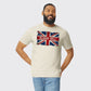 Union Jack T-Shirt, Contemporary UK Flag Print with Stylish Graphic Elements, Comfortable Casual Outfit M8447