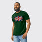 Union Jack T-Shirt, Contemporary UK Flag Print with Stylish Graphic Elements, Comfortable Casual Outfit M8447