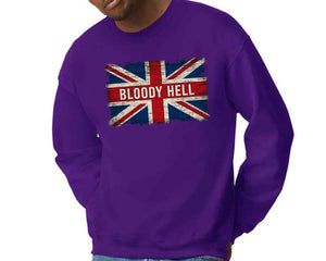 UK Flag Sweatshirt, Stylish Graphic Pullover, Trendy Everyday Casual Outfit M8447