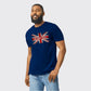 Union Jack T-Shirt, Contemporary UK Flag Print with Stylish Graphic Elements, Comfortable Casual Outfit M8447
