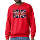 UK Flag Sweatshirt, Stylish Graphic Pullover, Trendy Everyday Casual Outfit M8447