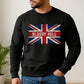 UK Flag Sweatshirt, Stylish Graphic Pullover, Trendy Everyday Casual Outfit M8447