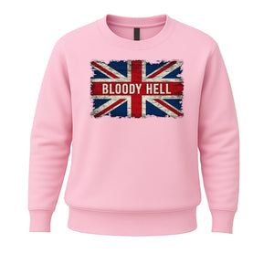 UK Flag Sweatshirt, Stylish Graphic Pullover, Trendy Everyday Casual Outfit M8447