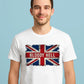 Union Jack T-Shirt, Contemporary UK Flag Print with Stylish Graphic Elements, Comfortable Casual Outfit M8447