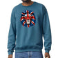 UK Flag Sweatshirt, Classic Pullover with Bold British Emblem, Comfortable Casual Wear M8448