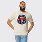 UK Flag Design T-Shirt, Bold British Graphic Tee with Modern Detailing, Trendy Casual Wear for Everyday Style M8448
