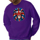 UK Flag Sweatshirt, Classic Pullover with Bold British Emblem, Comfortable Casual Wear M8448