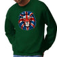 UK Flag Sweatshirt, Classic Pullover with Bold British Emblem, Comfortable Casual Wear M8448