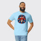 UK Flag Design T-Shirt, Bold British Graphic Tee with Modern Detailing, Trendy Casual Wear for Everyday Style M8448