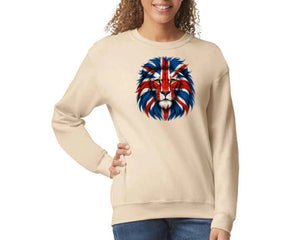 UK Flag Sweatshirt, Classic Pullover with Bold British Emblem, Comfortable Casual Wear M8448