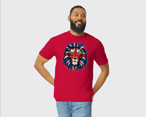 UK Flag Design T-Shirt, Bold British Graphic Tee with Modern Detailing, Trendy Casual Wear for Everyday Style M8448