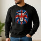 UK Flag Sweatshirt, Classic Pullover with Bold British Emblem, Comfortable Casual Wear M8448