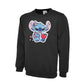 Back To School Kids Sweatshirt, Cute Stitch Design Crew Neck Jumper, Boys & Girls, Ideal For Fall & Class Days M8477