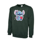Back To School Kids Sweatshirt, Cute Stitch Design Crew Neck Jumper, Boys & Girls, Ideal For Fall & Class Days M8477