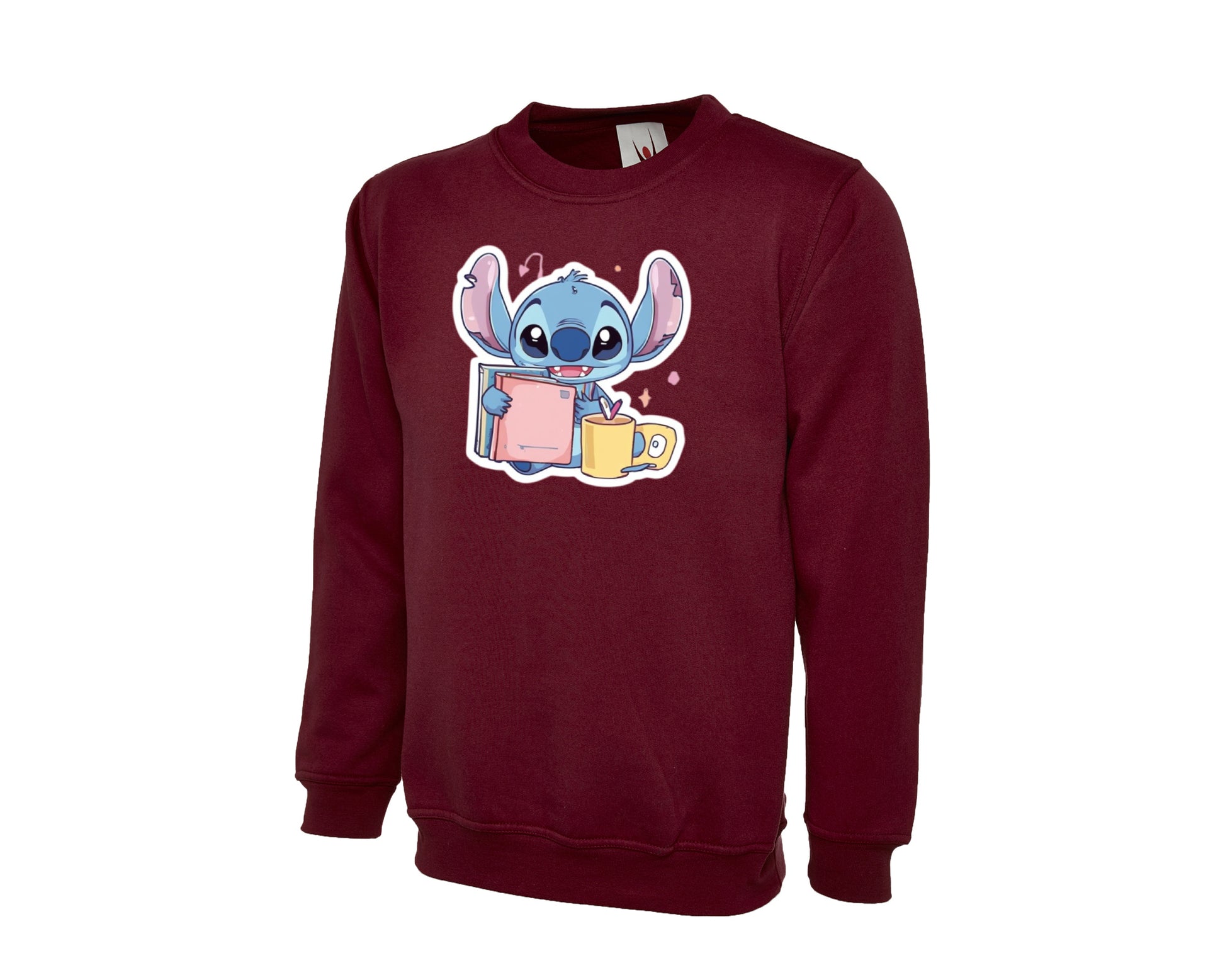 Back To School Kids Sweatshirt, Cute Stitch Design Crew Neck Jumper, Boys & Girls, Ideal For Fall & Class Days M8477