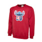 Back To School Kids Sweatshirt, Cute Stitch Design Crew Neck Jumper, Boys & Girls, Ideal For Fall & Class Days M8477