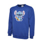Back To School Kids Sweatshirt, Cute Stitch Design Crew Neck Jumper, Boys & Girls, Ideal For Fall & Class Days M8477