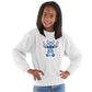 Back To School Kids Sweatshirt, Cute Stitch Design Crew Neck Jumper, Boys & Girls, Ideal For Fall & Class Days M8477