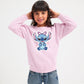 Back To School Kids Sweatshirt, Cute Stitch Design Crew Neck Jumper, Boys & Girls, Ideal For Fall & Class Days M8477