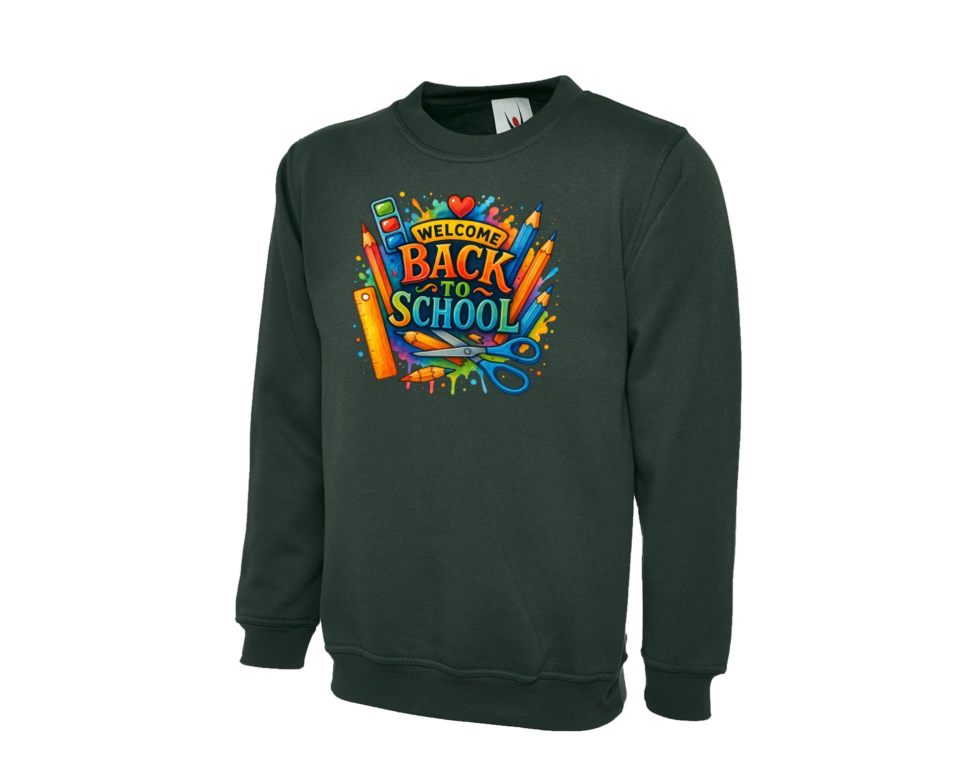 Welcome Back To School Kids Sweatshirt, Soft Pullover For Boys & Girls, Perfect For First Day Looks, Preschool & Elementary M8478