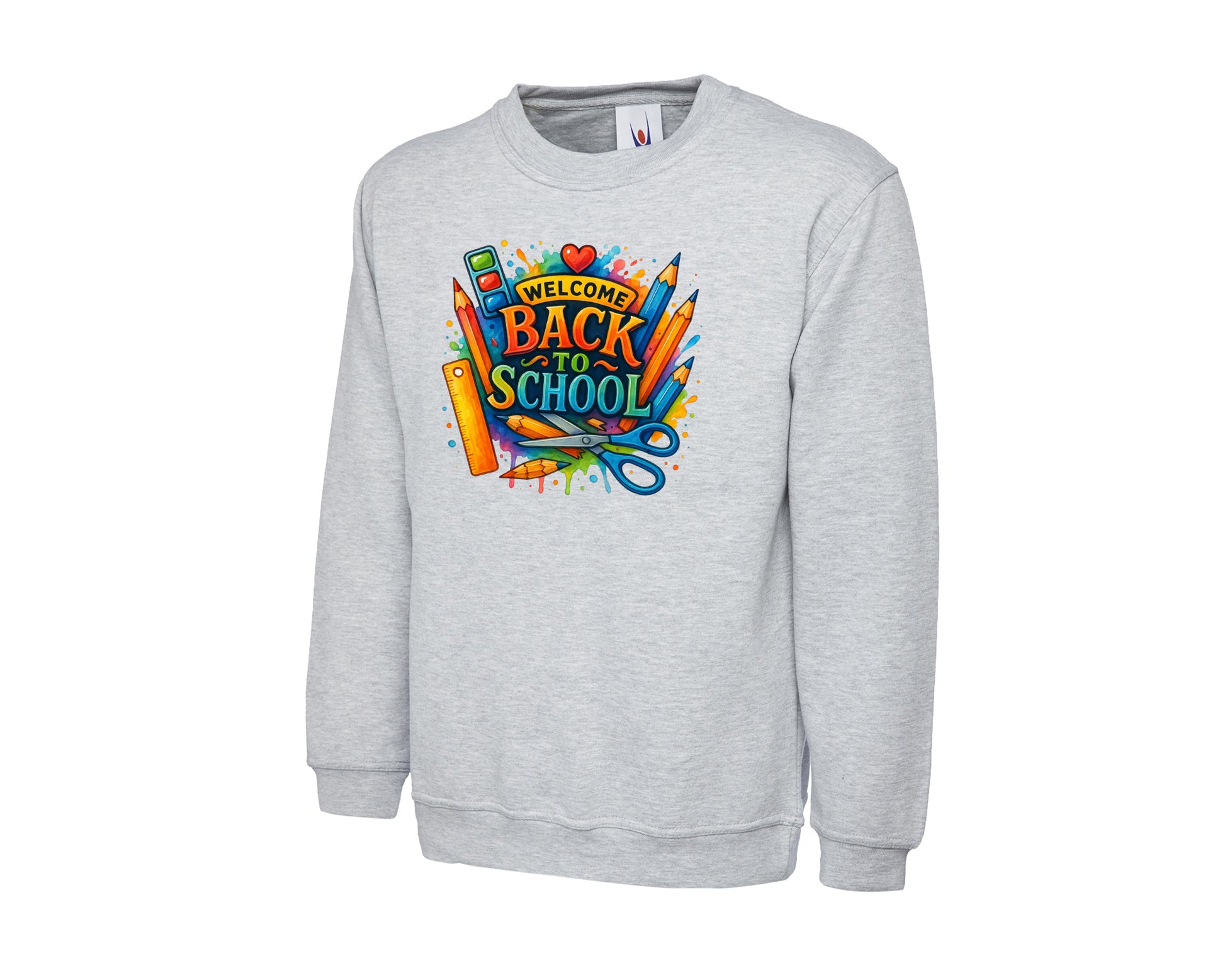Welcome Back To School Kids Sweatshirt, Soft Pullover For Boys & Girls, Perfect For First Day Looks, Preschool & Elementary M8478