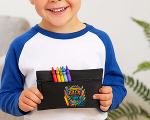 Welcome Back To School Pencil Case, Zippered, Durable & Cute, Great For Kids, Teens & Students To Keep School Supplies Organized M8478