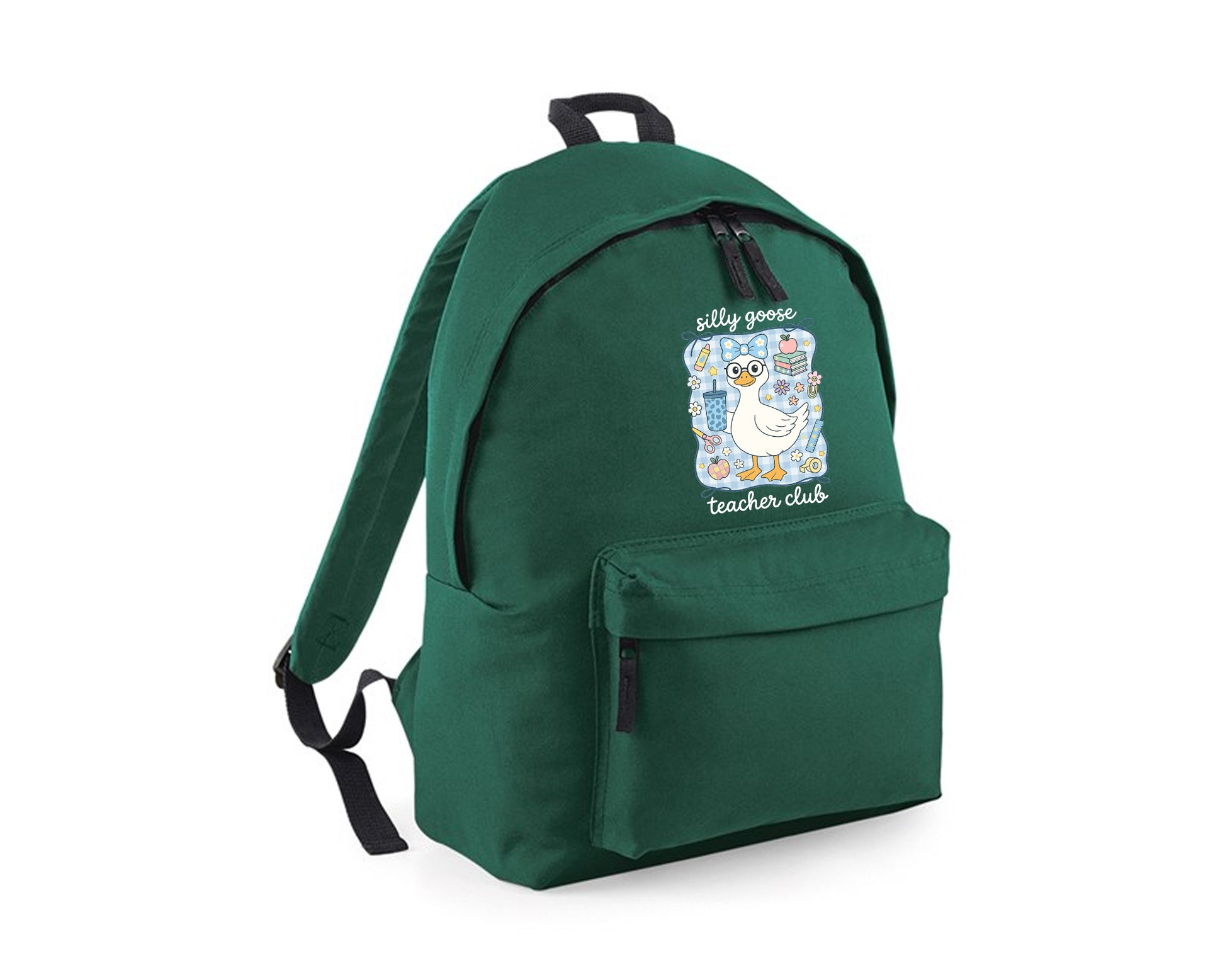 Silly Goose Teacher Club Kids Backpack, Trendy Back To School Fashion Backpack, Perfect For School, Travel & Everyday Use M8479