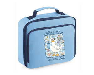 Back To School Lunch Bag, Silly Goose Teacher Club Duck Printed Design Lunch Box, Keeps Lunch Fresh, Cool & Stylish M8479