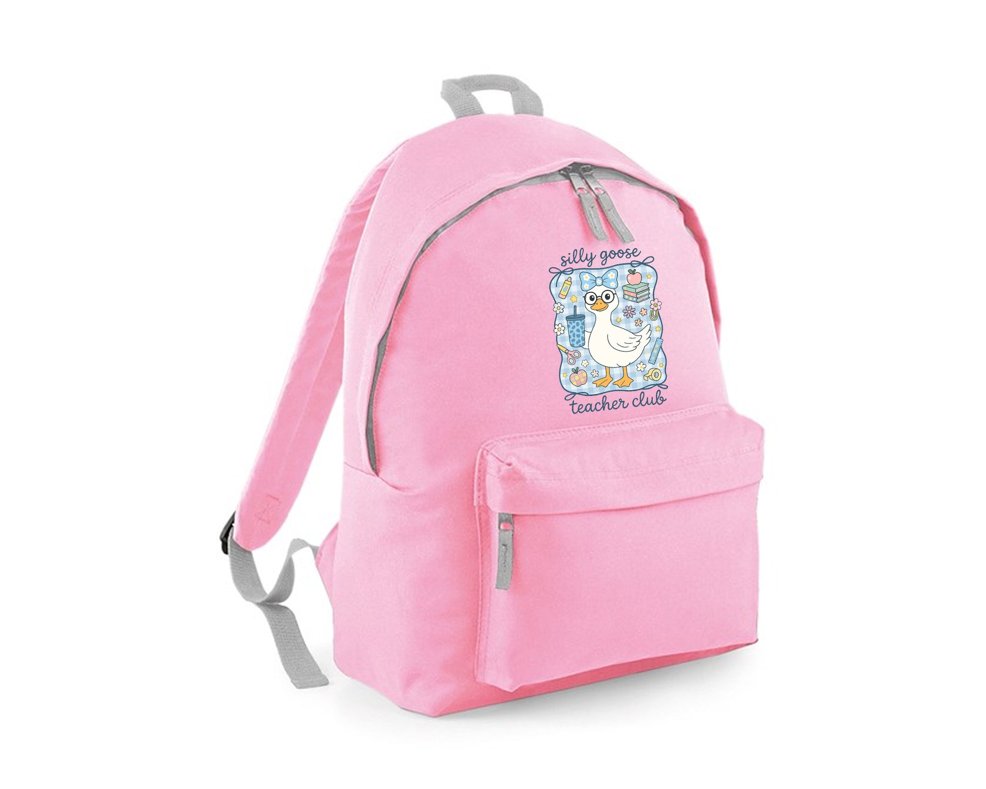 Silly Goose Teacher Club Kids Backpack, Trendy Back To School Fashion Backpack, Perfect For School, Travel & Everyday Use M8479