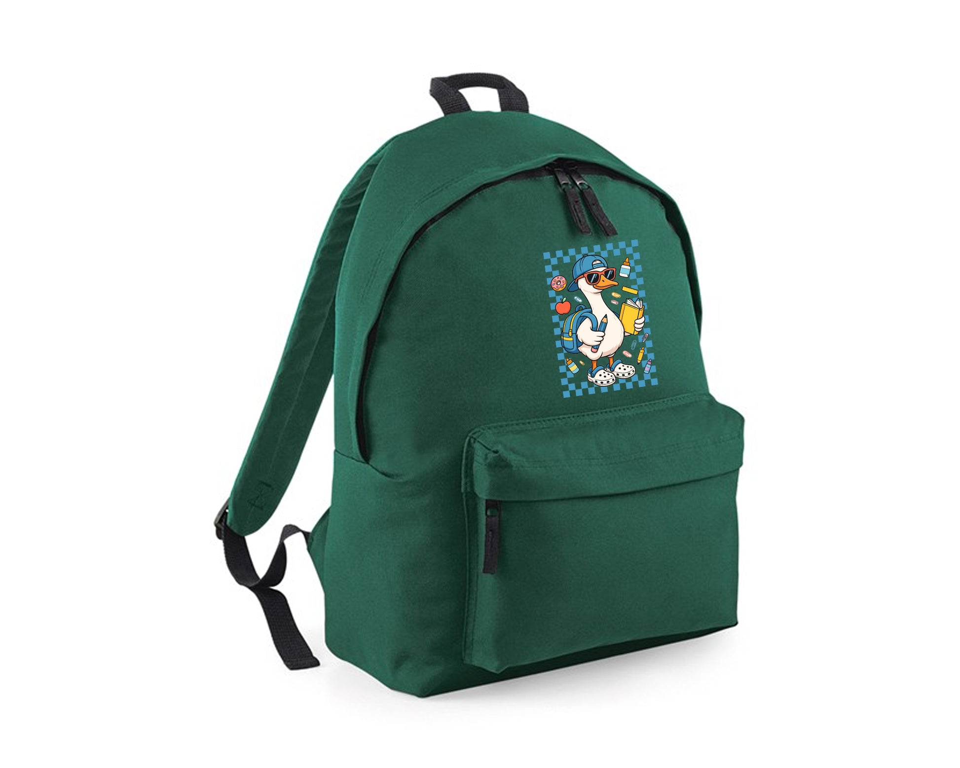 Back To School Duck Kids Fashion Backpack. Cute Animal Printed Grab Handle Bag, Great For Preschool, Kindergarten & Day Trip M8480