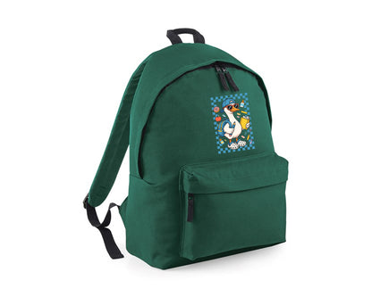 Back To School Duck Kids Fashion Backpack. Cute Animal Printed Grab Handle Bag, Great For Preschool, Kindergarten & Day Trip M8480