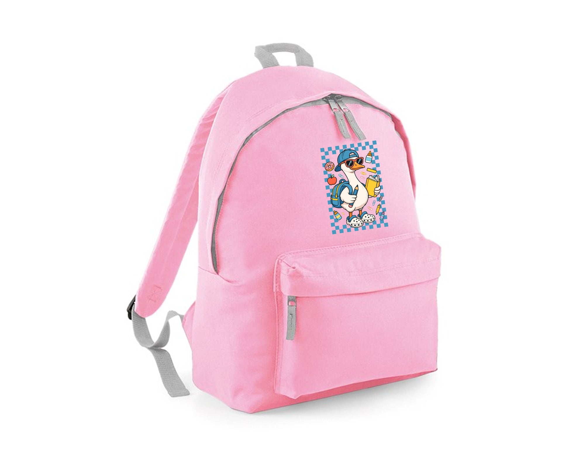 Back To School Duck Kids Fashion Backpack. Cute Animal Printed Grab Handle Bag, Great For Preschool, Kindergarten & Day Trip M8480
