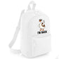 Back To School Kids Backpack, Duck I'm Back Printed Funny Cartoon Design Fashion Bag, Stylish, Lightweight & Ideal For Books, Supplies & Travel M8482