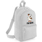 Back To School Kids Backpack, Duck I'm Back Printed Funny Cartoon Design Fashion Bag, Stylish, Lightweight & Ideal For Books, Supplies & Travel M8482