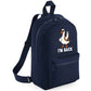 Back To School Kids Backpack, Duck I'm Back Printed Funny Cartoon Design Fashion Bag, Stylish, Lightweight & Ideal For Books, Supplies & Travel M8482