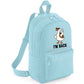 Back To School Kids Backpack, Duck I'm Back Printed Funny Cartoon Design Fashion Bag, Stylish, Lightweight & Ideal For Books, Supplies & Travel M8482
