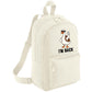 Back To School Kids Backpack, Duck I'm Back Printed Funny Cartoon Design Fashion Bag, Stylish, Lightweight & Ideal For Books, Supplies & Travel M8482