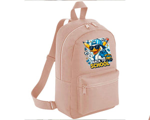 Back To School Kids Backpack, Funny & Cute Duck Printed Bag For Boys And Girls, Perfect Padded Back Panel Bag M8483