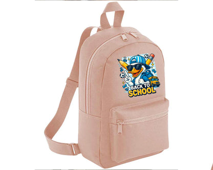 Back To School Kids Backpack, Funny & Cute Duck Printed Bag For Boys And Girls, Perfect Padded Back Panel Bag M8483