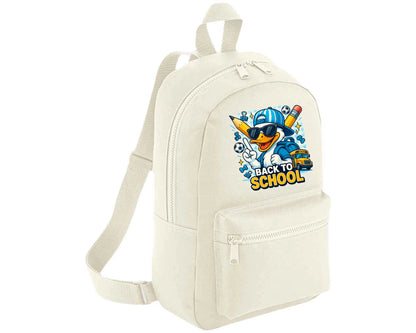 Back To School Kids Backpack, Funny & Cute Duck Printed Bag For Boys And Girls, Perfect Padded Back Panel Bag M8483
