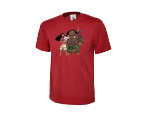 Disney Moana Kids Top, Stylish Cartoon Printed Short Sleeve T-Shirt for Boys & Girls, Casual School Wear M8491