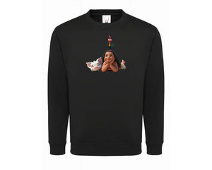 Moana Kids Pullover Sweatshirt, Adorable Cartoon Printed Disney Top for Boys & Girls, Lightweight Winter Outfit M8492